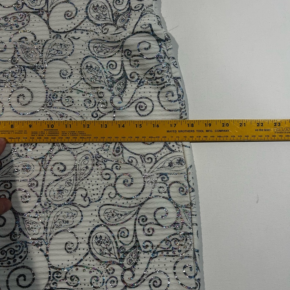 LuLaRoe Elegant Silver Patterned Women's Cassie Pencil Skirt - Picture 7 of 7